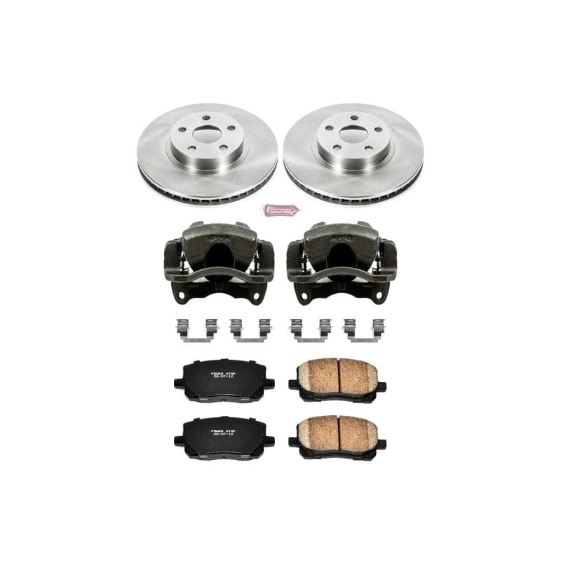 PowerStop — OE Stock Replacement Low-Dust Ceramic Brake Pad, Rotor and Caliper Kit