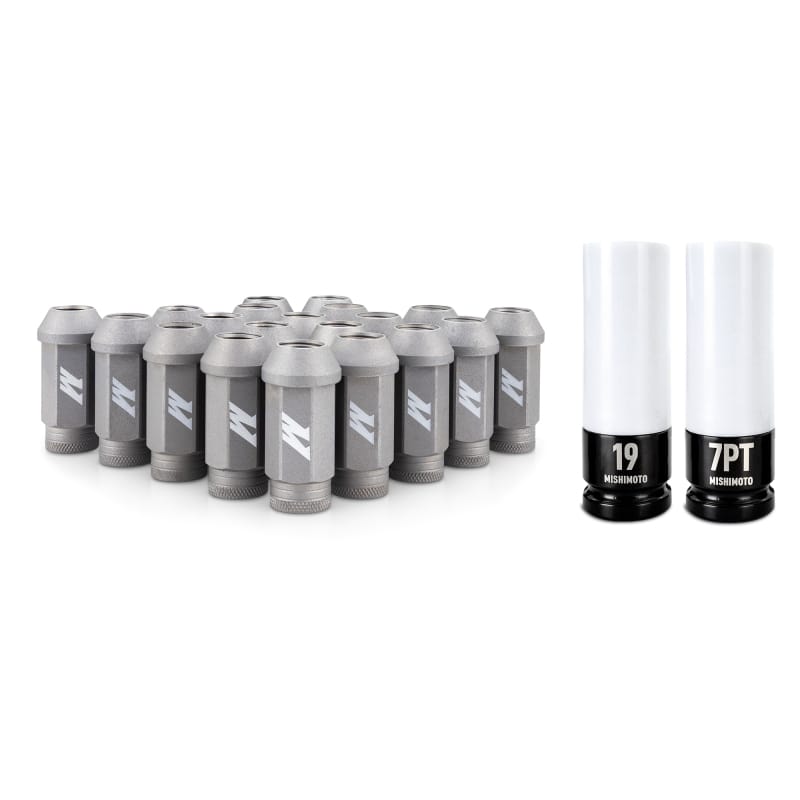 Mishimoto — Steel Locking Lug Nuts M14x1.5, Silver 20pc Set