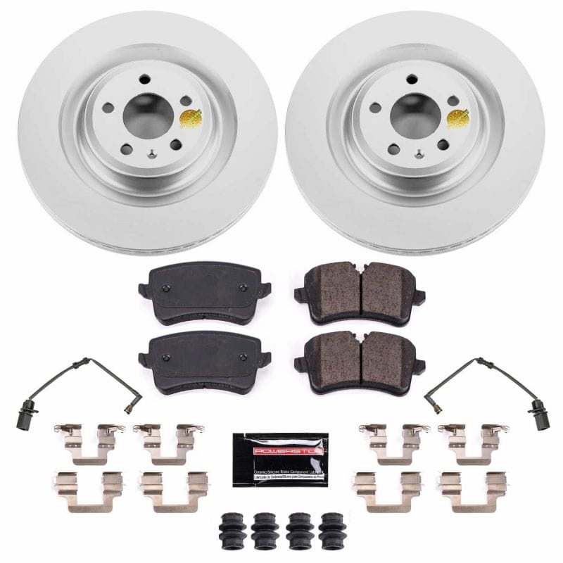 PowerStop — Genuine Geomet Coated Rotor and Carbon-Fiber Ceramic Brake Pad Kit