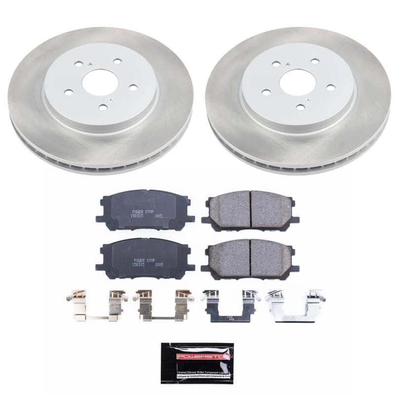 PowerStop — Semi-Coated Rotor and Low-Dust Ceramic Brake Pad Kit