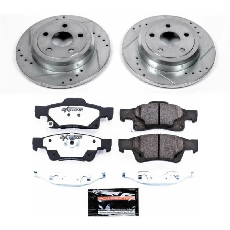 PowerStop — Z36 Truck and SUV Carbon-Fiber Ceramic Brake Pad and Drilled & Slotted Rotor Kit