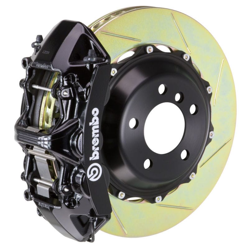 Brembo — Brembo 07-17 LS460/LS460L/LS600h L Front GT BBK 6 Piston Cast 380x32 2pc Rotor Slotted Type1 -Black