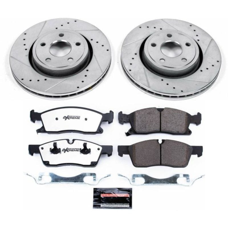 PowerStop — Z36 Truck and SUV Carbon-Fiber Ceramic Brake Pad and Drilled & Slotted Rotor Kit
