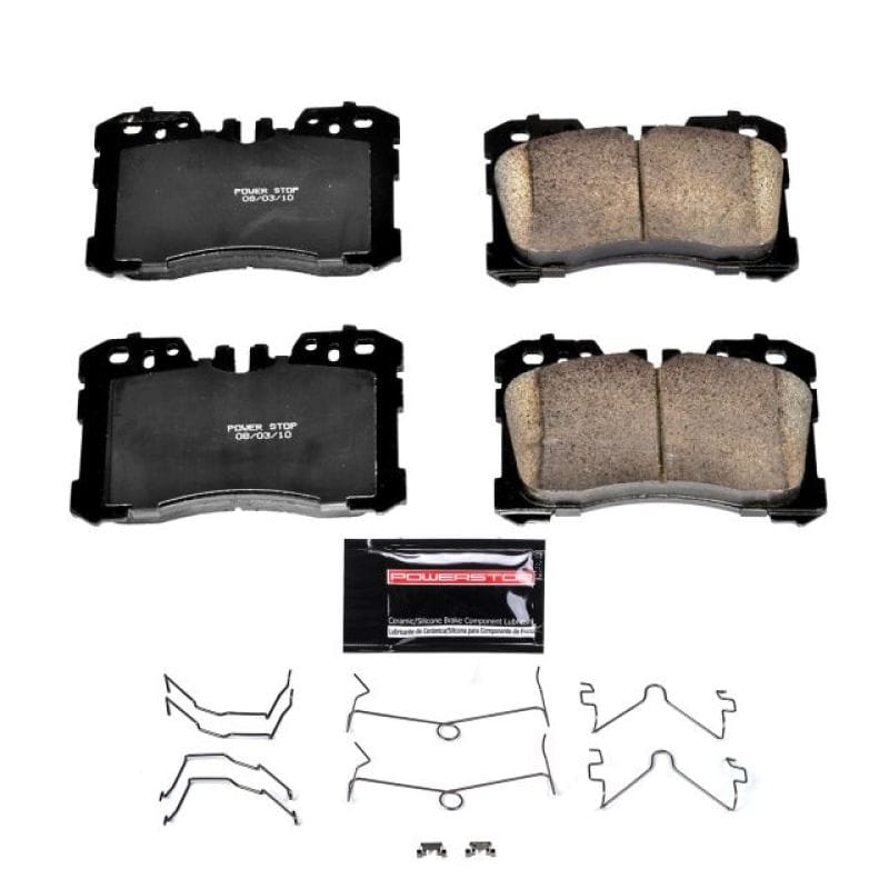 PowerStop — PowerStop - Z23 Daily Driver Carbon-Fiber Ceramic Brake Pads with Hardware Kit