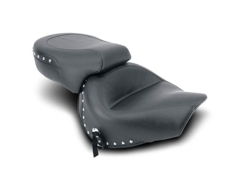 Mustang Motorcycle — Mustang 98-03 Honda VT750 Ace Wide Touring 2PC Seat w/Studs- Black