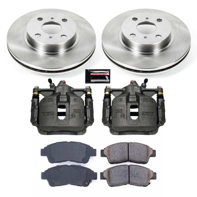 PowerStop — OE Stock Replacement Low-Dust Ceramic Brake Pad, Rotor and Caliper Kit