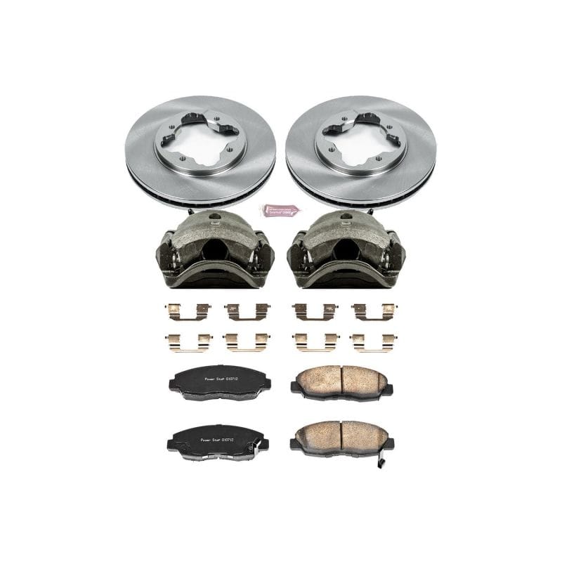 PowerStop — OE Stock Replacement Low-Dust Ceramic Brake Pad, Rotor and Caliper Kit