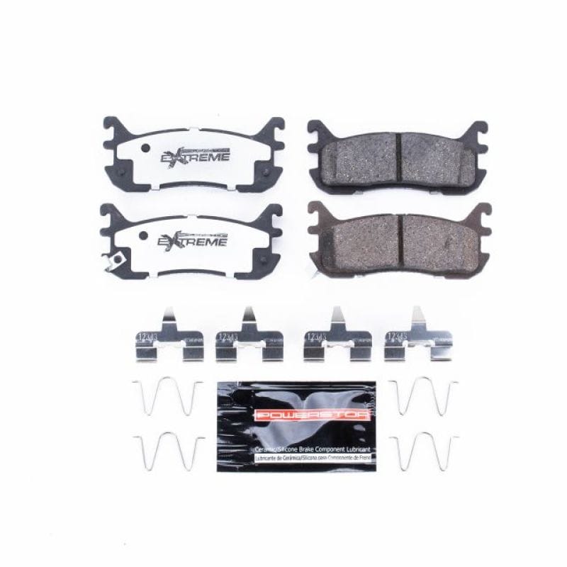 PowerStop — PowerStop - Z26 Performance Carbon-Fiber Ceramic Brake Pads with Hardware Kit