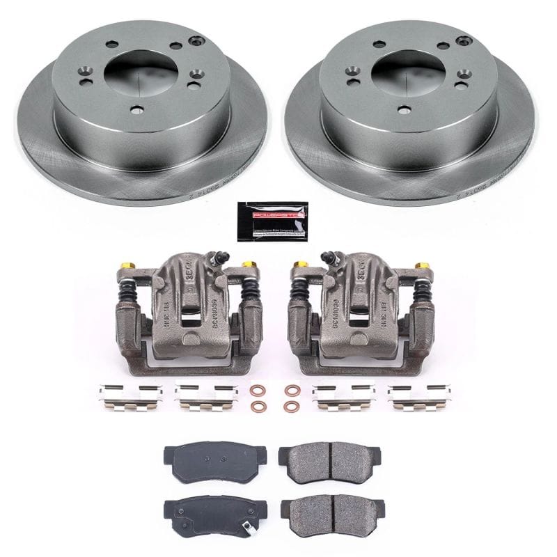 PowerStop — OE Stock Replacement Low-Dust Ceramic Brake Pad, Rotor and Caliper Kit