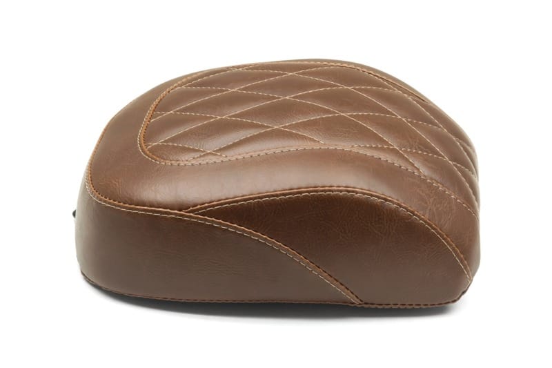 Mustang Motorcycle — Mustang 18-21 Harley Breakout Wide Tripper Passenger Seat Diamond Stitch - Brown