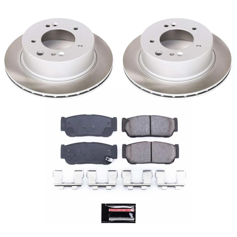 PowerStop — Semi-Coated Rotor and Low-Dust Ceramic Brake Pad Kit