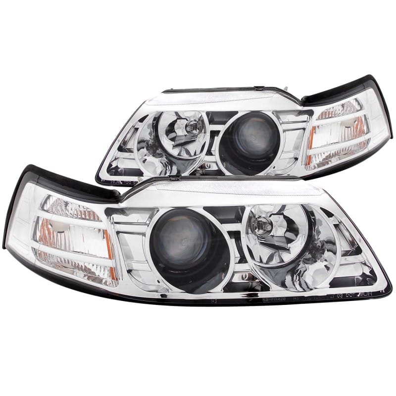 ANZO — ANZO 1999-2004 Ford Mustang Projector Headlights Chrome
Head Light Set
HdLtSet