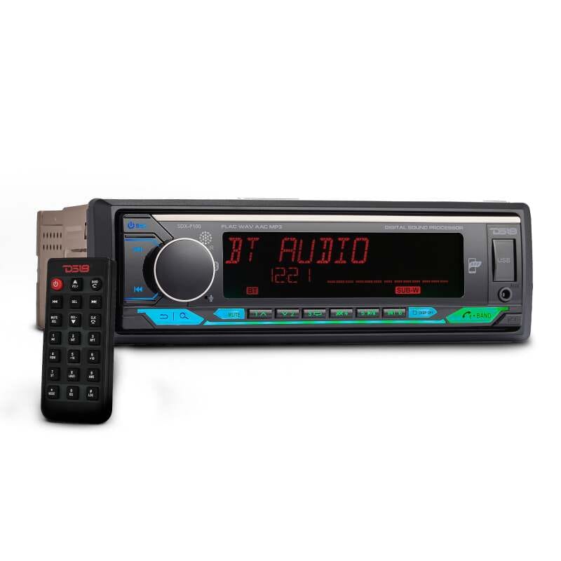 DS18 — DS18 Single Din Headunit Full DSP Bluetooth USB 3 Zones RGB illumination