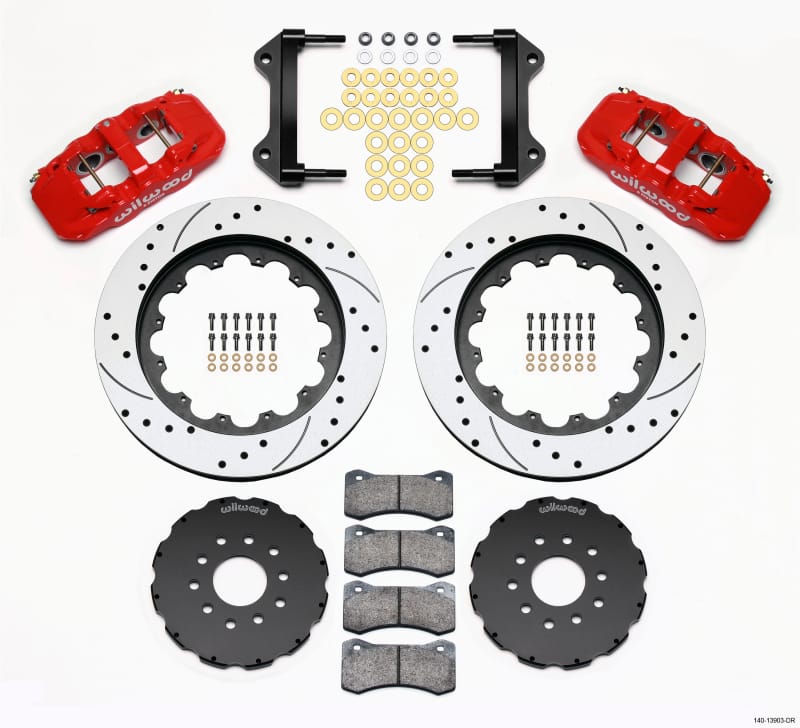 Wilwood — KIT,FRONT,C5/C6 VETTE 97-13,AERO6,15.00 ROTOR,SRP,RED