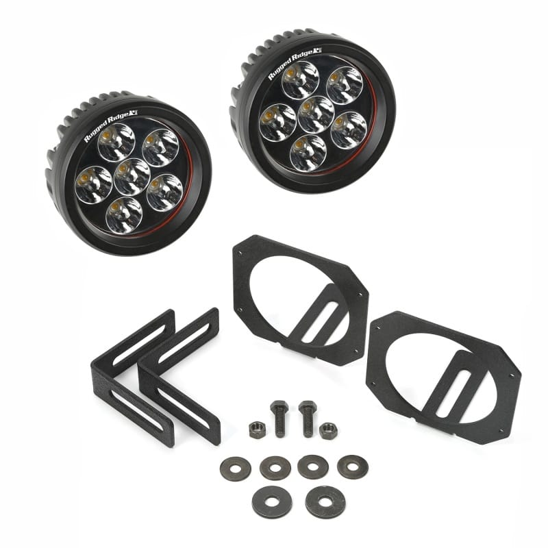 Rugged Ridge — Rugged Ridge 07-18 Jeep Wrangler JK Bumper Mounted Circular LED Light & Mount Kit
OFFROAD_LIGHTING
OrdRacingLampKt