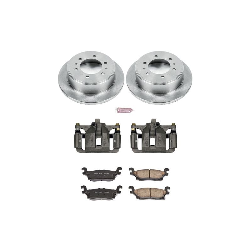 PowerStop — OE Stock Replacement Low-Dust Ceramic Brake Pad, Rotor and Caliper Kit