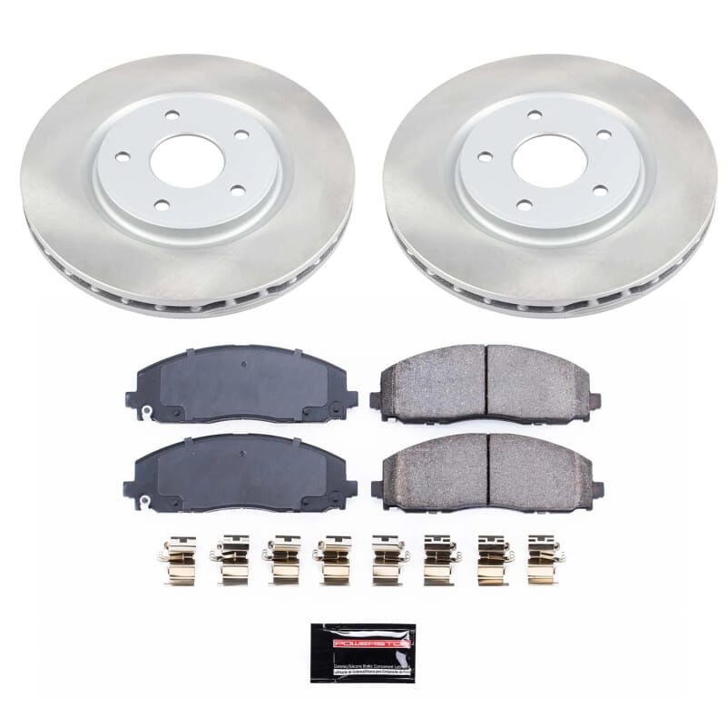 PowerStop — Semi-Coated Rotor and Low-Dust Ceramic Brake Pad Kit