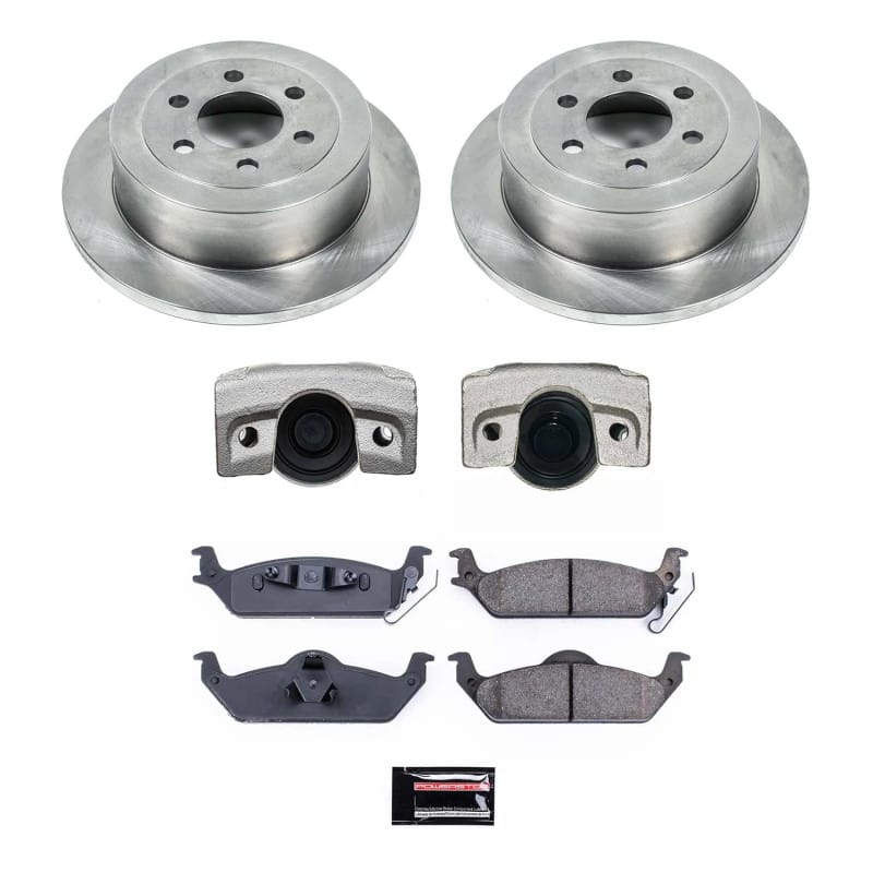 PowerStop — OE Stock Replacement Low-Dust Ceramic Brake Pad, Rotor and Caliper Kit