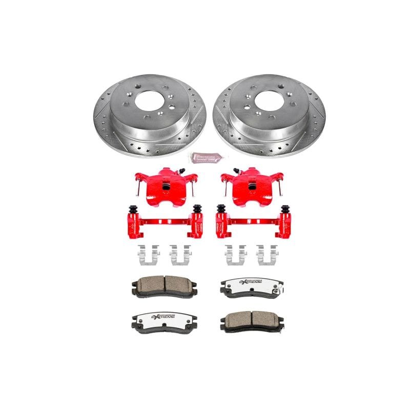 PowerStop — Z26 Street Performance Ceramic Brake Pad, Drilled Slotted Rotor, and Caliper Kit