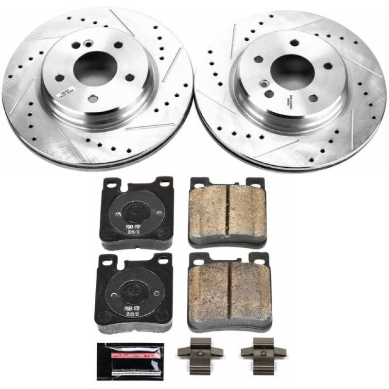 PowerStop — Z23 Daily Driver Carbon-Fiber Ceramic Brake Pad and Drilled & Slotted Rotor Kit