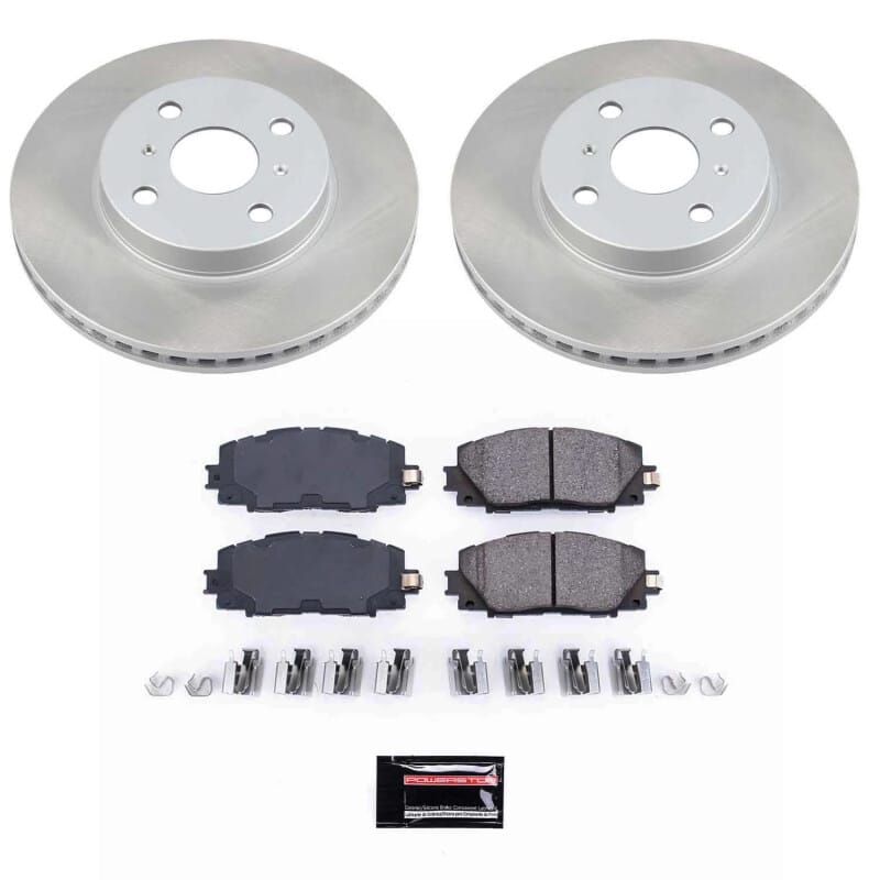 PowerStop — Semi-Coated Rotor and Low-Dust Ceramic Brake Pad Kit