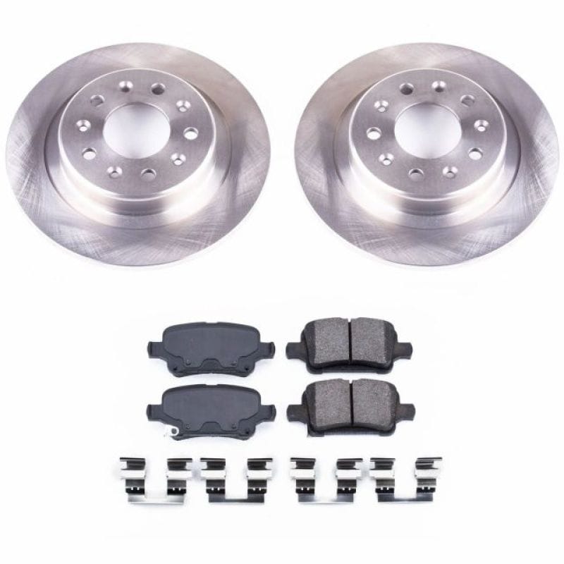 PowerStop — OE Stock Replacement Low-Dust Ceramic Brake Pad and Rotor Kit