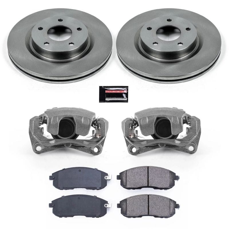 PowerStop — OE Stock Replacement Low-Dust Ceramic Brake Pad, Rotor and Caliper Kit