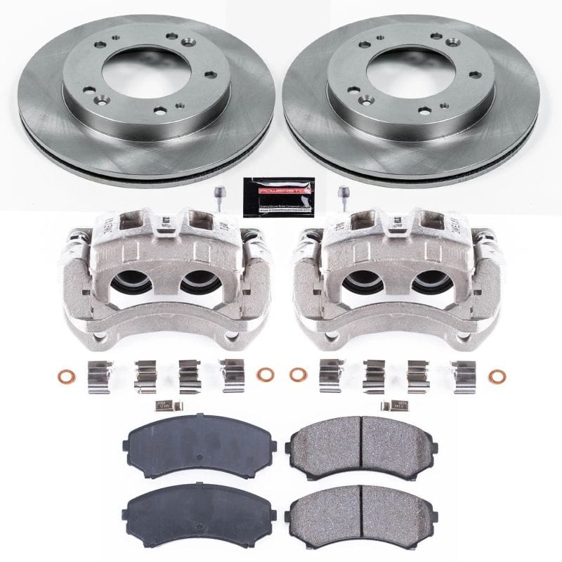 PowerStop — OE Stock Replacement Low-Dust Ceramic Brake Pad, Rotor and Caliper Kit