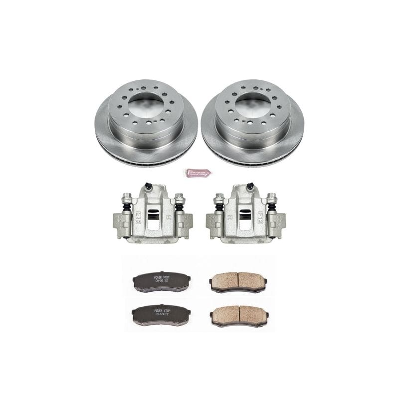 PowerStop — OE Stock Replacement Low-Dust Ceramic Brake Pad, Rotor and Caliper Kit