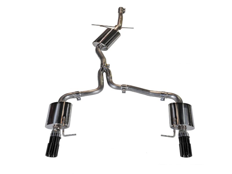 AWE Tuning — AWE Touring Edition for B8/B8.5 A4 2.0T - Dual Outlet, Diamond Black Tips