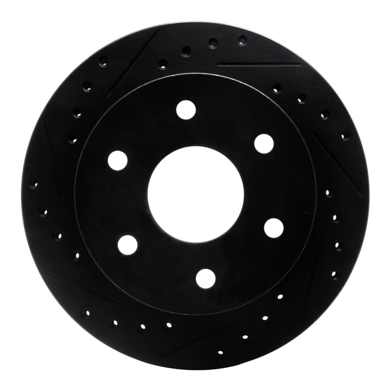 R1 Concepts — R1 Concepts Brake Rotor Drilled and Slotted Black
