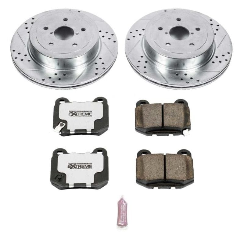 PowerStop — Z26 Street Performance Ceramic Brake Pad and Drilled & Slotted Rotor Kit