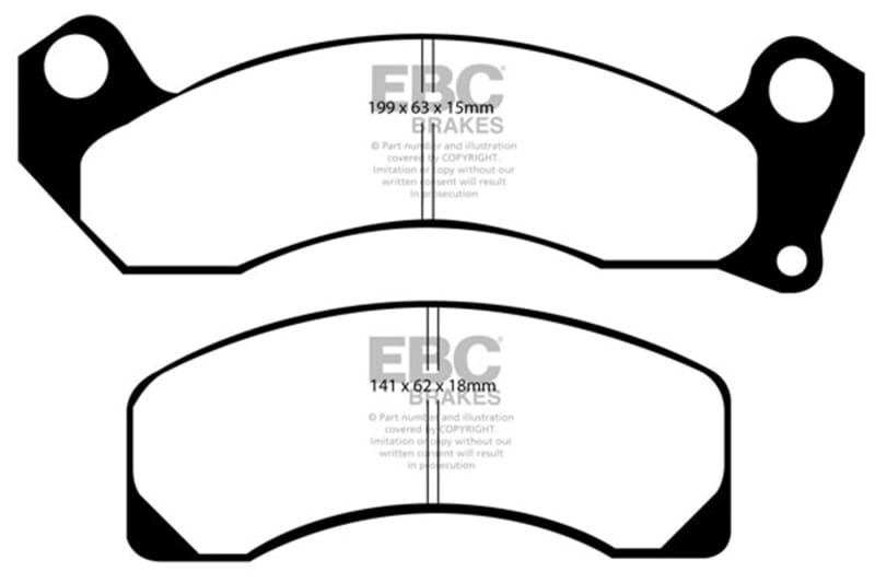 EBC — EBC 83-93 Ford Mustang 2.3 (Rear Rotors) Yellowstuff Front Brake Pads
Disc Brake Pad