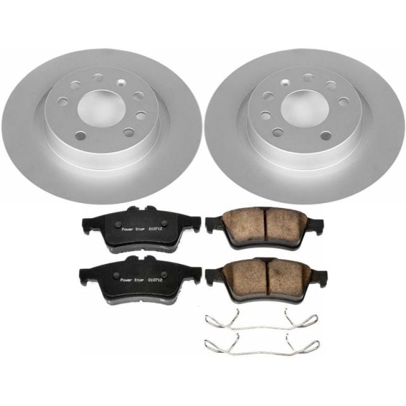 PowerStop — Genuine Geomet Coated Rotor and Carbon-Fiber Ceramic Brake Pad Kit