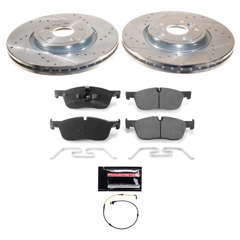PowerStop — Z23 Daily Driver Carbon-Fiber Ceramic Brake Pad and Drilled & Slotted Rotor Kit