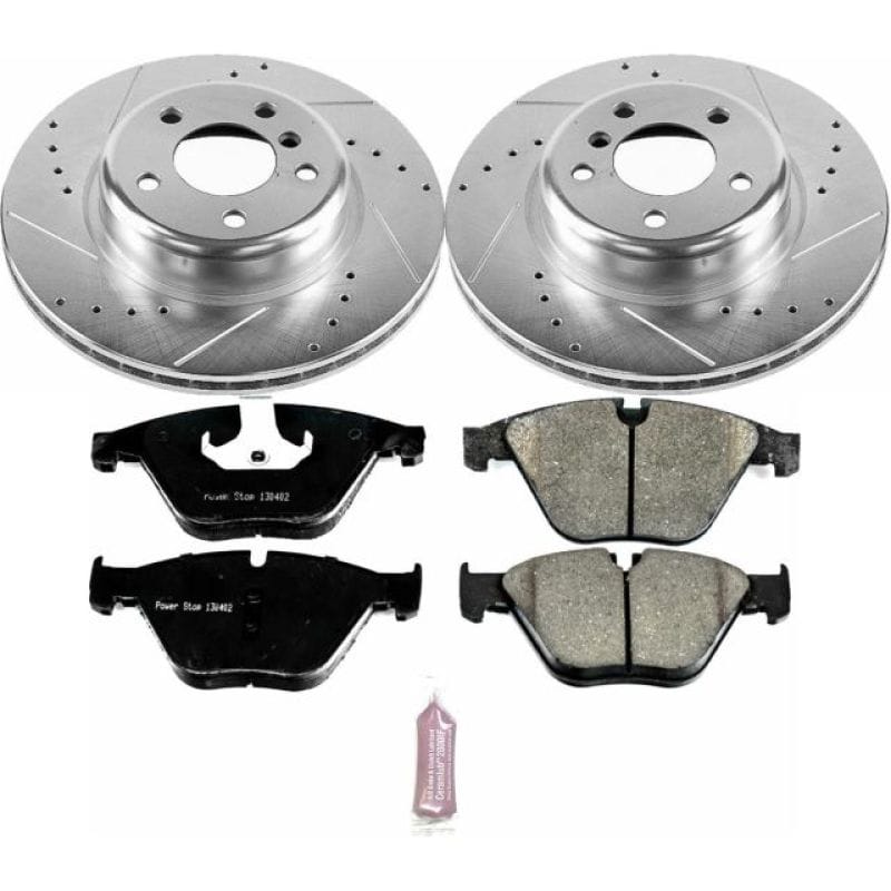 PowerStop — Z23 Daily Driver Carbon-Fiber Ceramic Brake Pad and Drilled & Slotted Rotor Kit