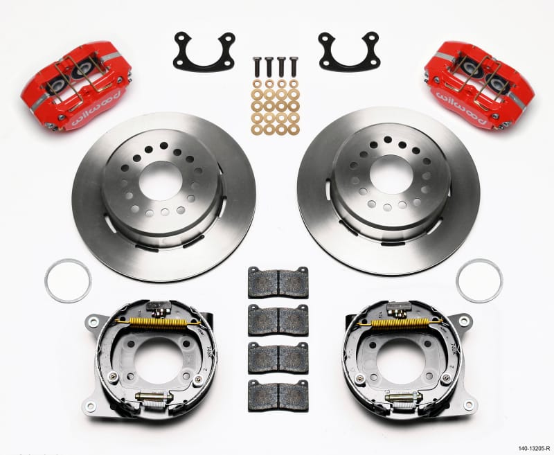 Wilwood — KIT,REAR,DISC/DRUM,DP-DB,SMALL FORD 2.66 OFF,1PC .81 ROTOR,RED