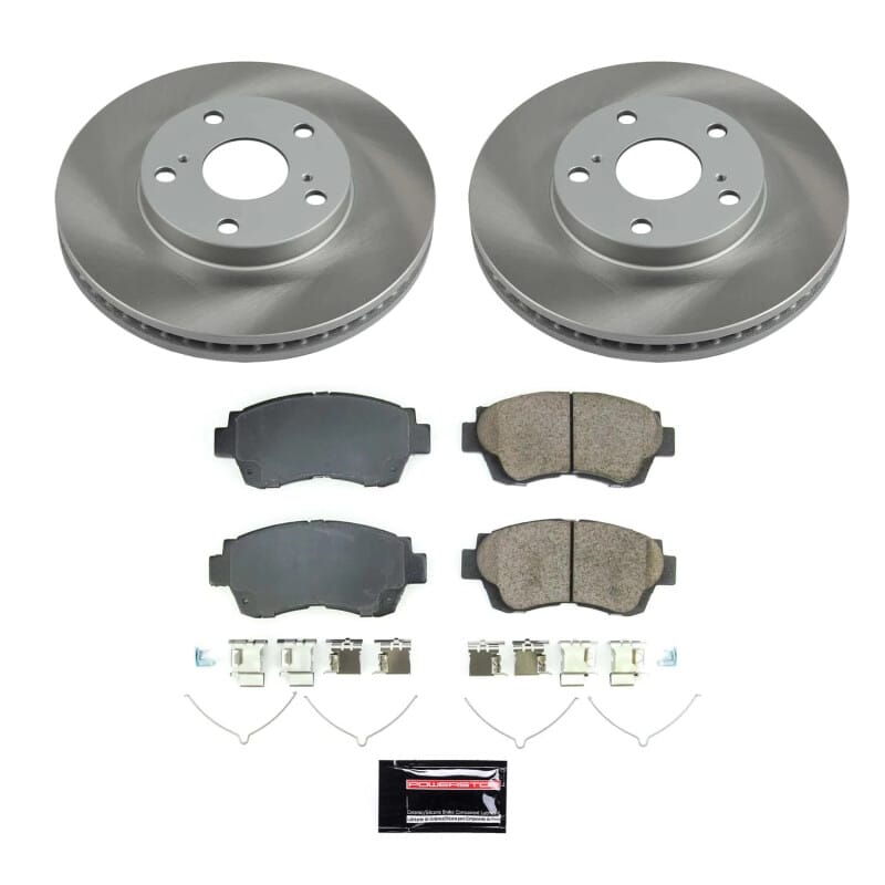 PowerStop — Semi-Coated Rotor and Low-Dust Ceramic Brake Pad Kit