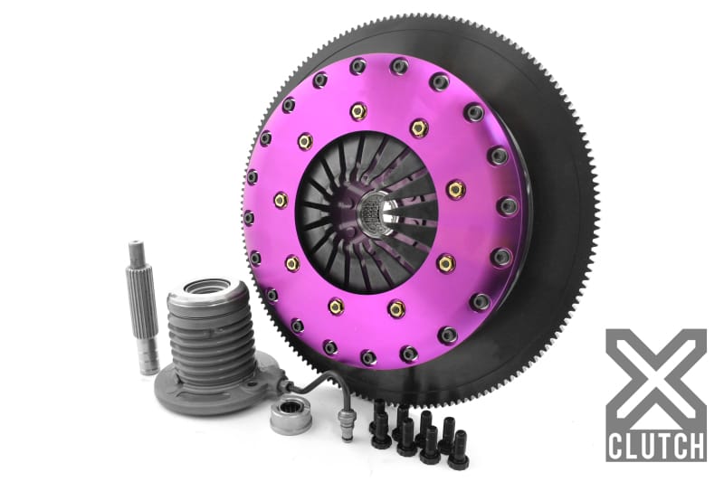 XCLUTCH — Clutch Kit Inc Chromoly Flywheel + HRB; 9" Twin Solid Ceramic Clutch Discs