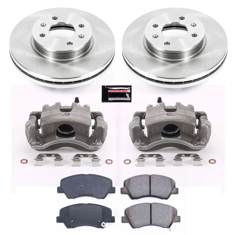 PowerStop — OE Stock Replacement Low-Dust Ceramic Brake Pad, Rotor and Caliper Kit