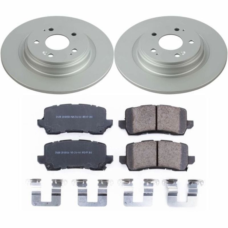 PowerStop — Genuine Geomet Coated Rotor and Low-Dust Ceramic Brake Pad Kit