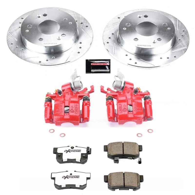 PowerStop — Z26 Street Performance Ceramic Brake Pad, Drilled Slotted Rotor, and Caliper Kit
