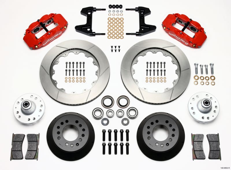 Wilwood — KIT,FRONT,PINTO/MUSTANG II,74-78,BIG BRAKE,RADIAL MT,14.00 ROTOR,RED