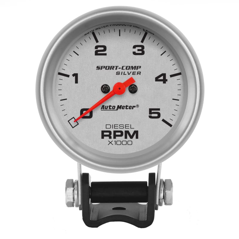 AutoMeter — GAUGE, TACHOMETER (DIESEL), 2 5/8", 5K RPM, PEDESTAL, ULTRA-LITE