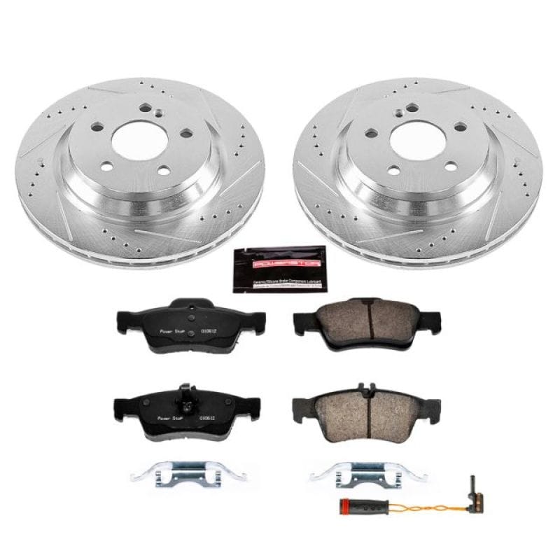 PowerStop — Z23 Daily Driver Carbon-Fiber Ceramic Brake Pad and Drilled & Slotted Rotor Kit