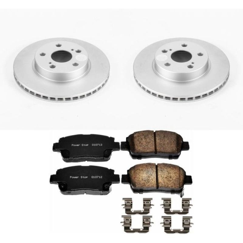 PowerStop — Genuine Geomet Coated Rotor and Low-Dust Ceramic Brake Pad Kit
