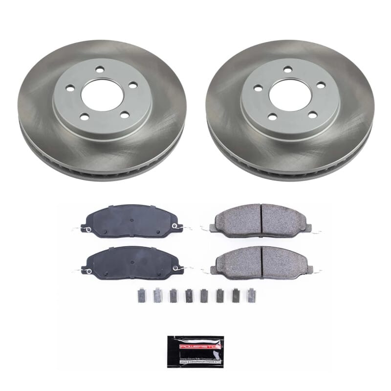 PowerStop — Semi-Coated Rotor and Low-Dust Ceramic Brake Pad Kit