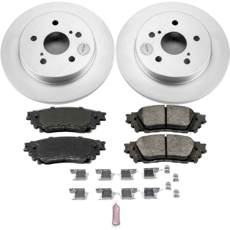 PowerStop — Genuine Geomet Coated Rotor and Low-Dust Ceramic Brake Pad Kit