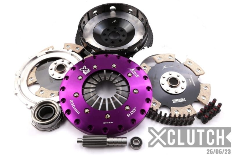 XCLUTCH — Clutch Kit Inc Chromoly Flywheel; 9" Twin Solid Ceramic Clutch Discs