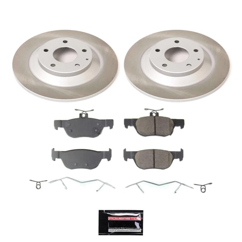 PowerStop — Semi-Coated Rotor and Low-Dust Ceramic Brake Pad Kit
